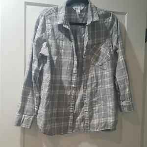 Old Navy Gray Checkered Shirt